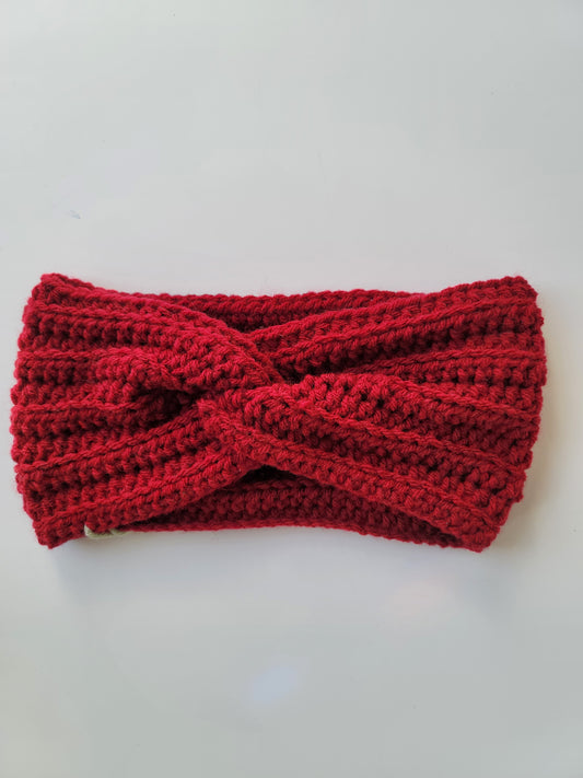 Red hand made head band