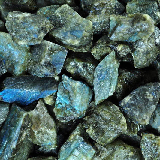 Rough Labradorite Crystals - Raw Natural Stones (1 lb)