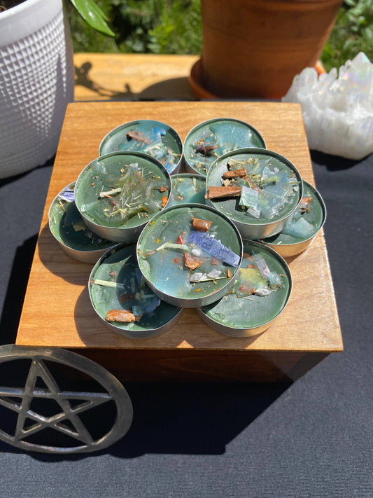 Prosperity And Wealth Tealight Spell Candles