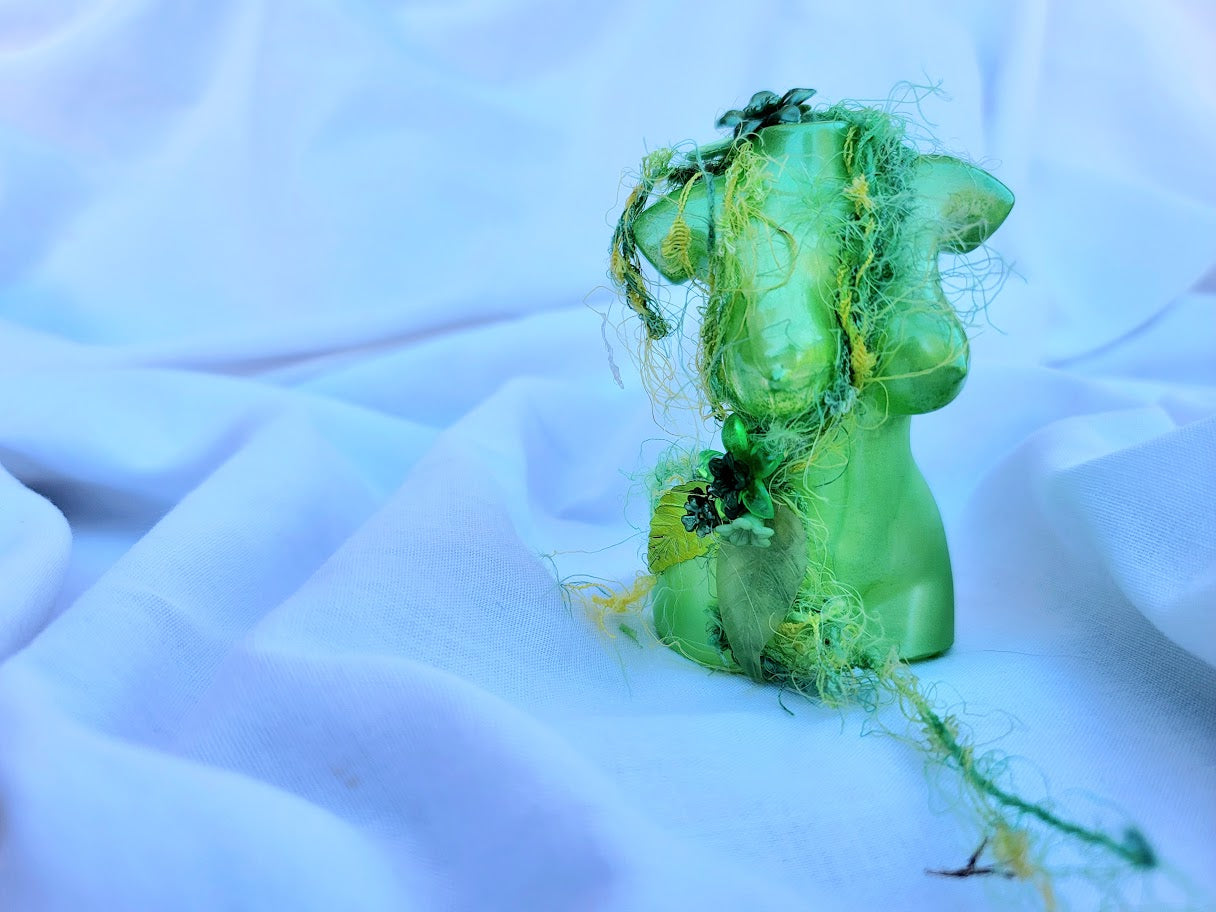 Green Goddess Resin art