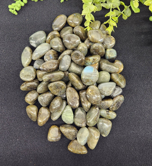 Labradorite (1kg/2.2lbs.) Tumbled Stone 20-25mm