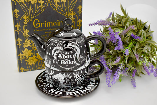 Tea for One Gift Set. Victorian Goth Spiritual Inspired