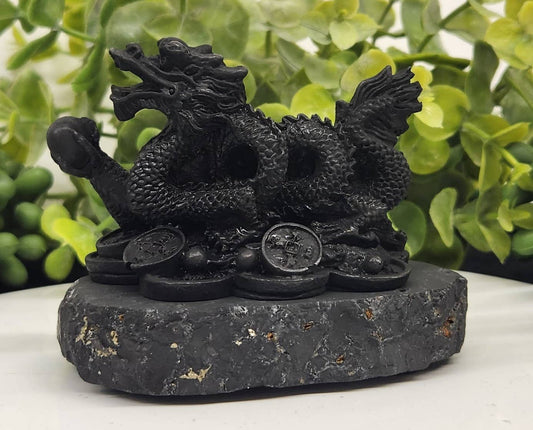 Shungite Figurine Dragon (EMF Protection) (3.5x3x2")